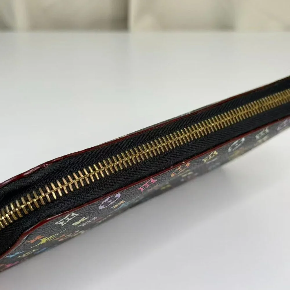 Louis Vuitton Black Multicolor Wallet with Colorful Monogram Design